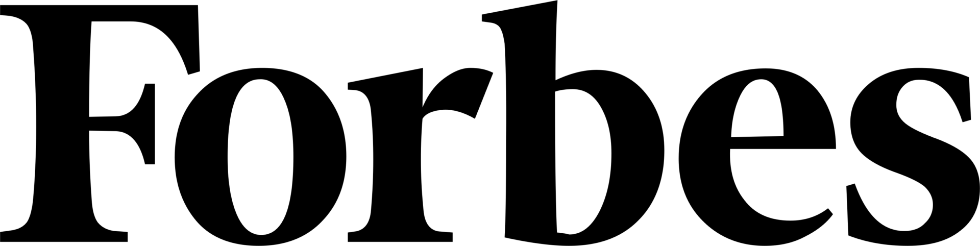 Forbes logo in black and white