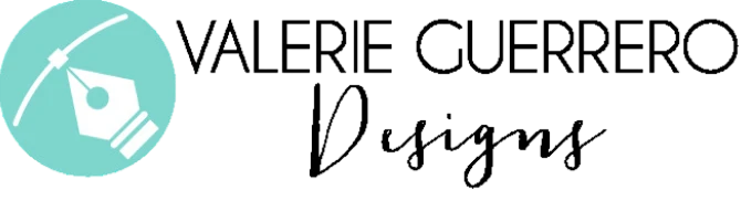 Footer design with writing tool symbol