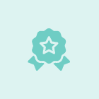 Award badge with star icon