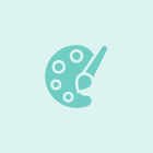 Art supplies symbol on dark background