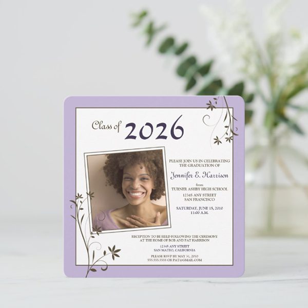 Graduation announcement card for Class of 2026.